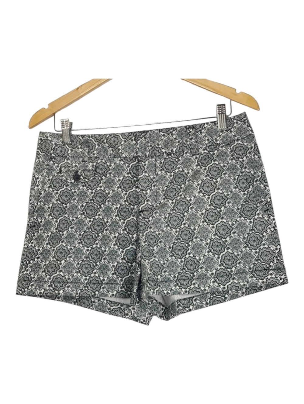 Revolution Mid Rise Black White Pattern Shorts Size 6 Y2K Casual Summer